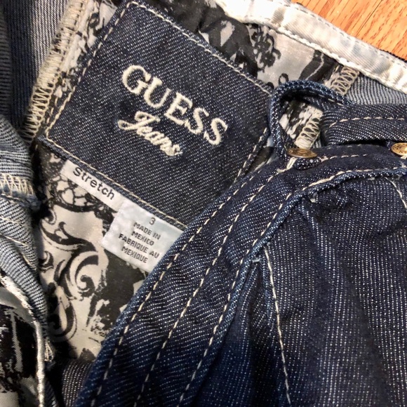 Denim Guess corset style dress with tie up back - Picture 4 of 4